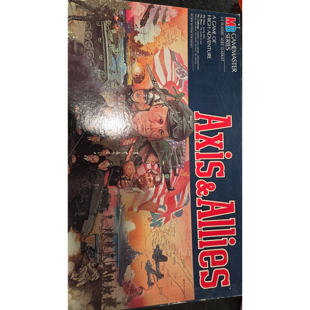 Axis&Allies 2nd Edition 1984 Milton Bradley Complete w/ Map,‎ Insert /Pieces